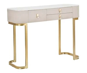 Console Elegante con 3 Cassetti e Piano in Simil Marmo cm 100x40x80 - Foto 1 di 5