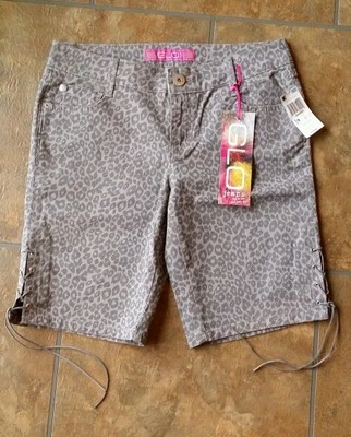 Шорты-бермуды для ходьбы GLO.  Juniors размер 9. Серый.  Леопардовый принт.  Новый с Ярлыками.  - Изображение 1 из 4