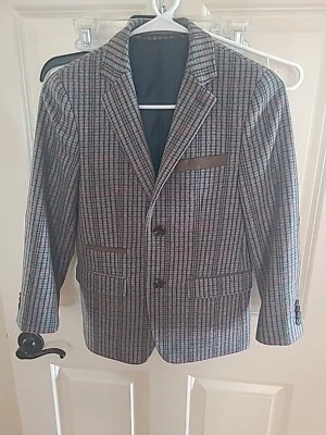 Chicos Ike Behar Blazer Chaqueta/Abrigo Deportivo Marrón/Verde Talla 10 Nuevo Con Etiquetas Foto 1 de 4