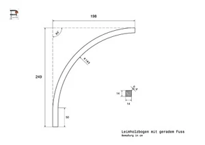 Fichte 14x14 Leimholzbogen Rundpfosten Rundbalken Carport Garage Schaukel - Bild 1 von 5