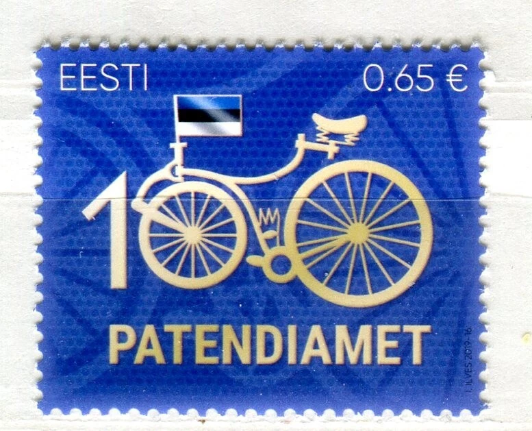 EST_713 2019 Oficina de Patentes de Estonia bicicleta bandera MNH Foto 1 de 1