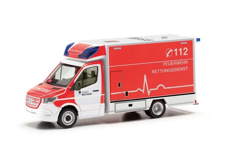 HERPA, MERCEDES BENZ Sprinter ambulanza di Bochum, 1/87,  HER097116 - Immagine 1 di 1