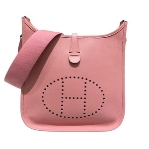 HERMES Evelyne III PM T Rose Confetti Epsom Women Shoulder Bag #Ok957 - Picture 1 of 7