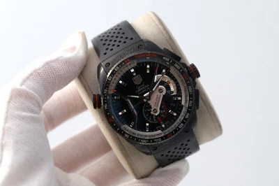 Tag Heuer Grand Carrera 43mm CAV5185 Calibre 36 Automatic Black Dial Men's Watch - Image 1 of 4