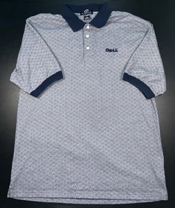 Vintage Vantage Dell Polo Men Large Blue Employee Short Sleeve Collared Tech - Picture 1 of 6