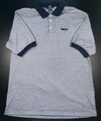 Polo Vintage Vantage Dell Hombres Grande Azul Empleado Manga Corta Cuello Tecnología Foto 1 de 4