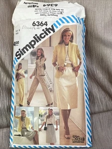 Simplicity Misses Skirt Pants Shirt Coat Sewing Pattern sz 18 6364 - Picture 1 of 3