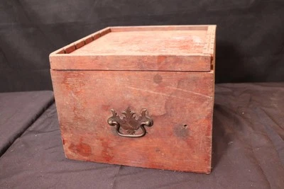 Caja de aparejos de pesca de madera vintage con varios cajones secciones A 16"x15"x11" aprox Foto 1 de 4