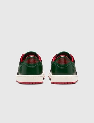 Womens Air Jordan 1 Retro Low OG - Black/Green - Varsity Red (Size 12) - Image 1 of 4