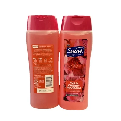 4 PK SUAVE ESSENTIALS WILD CHERRY BLOSSOM HYDRATING BODY WASH 18 OZ - Image 1 of 4
