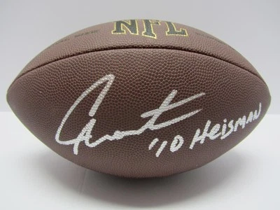 Cam Newton Autographed Football GTSM Player Hologram Certification-10 Heisman - Image 1 of 3