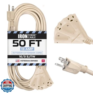 Cable de forja de hierro resistente a la intemperie 50 pies cable de extensión exterior - 3 Ou - Imagen 1 de 5