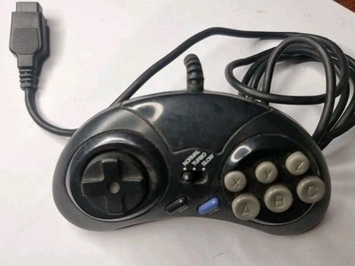 Sega Genesis 6 Button Turbo Controller Black MK-1470 - Image 1 of 2