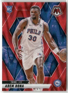 2024-25 Panini Mosaic Rookies Adem Bona #210 Red Seismic Mosaic Prizm (RC) /299 - Picture 1 of 2