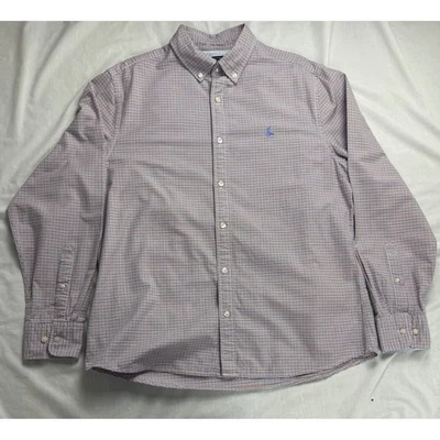 Camisa para hombre Charles Tyrwhitt ajustada a cuadros guinga manga larga con botones talla L Foto 1 de 4