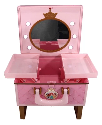 JAKKS Disney Princesa Rosa Plástico Iluminado Estuche de Maquillaje, Mesa TIENE DAÑOS MENORES Foto 1 de 4
