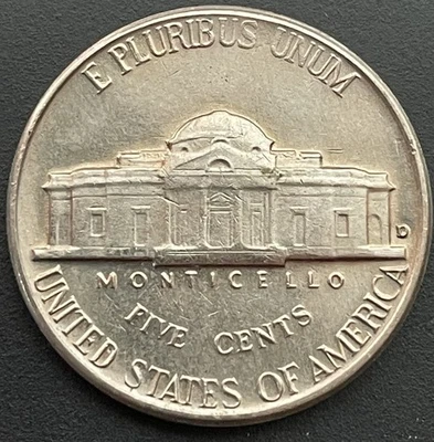 1963 D Jefferson Nickel Doubled Die + RPM D/D-  Strong Doubling-Raw-UNC Details - Image 1 of 4