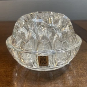 VTG French Glass Flower Frog Domed 19-Hole Floral vase Labeled VMC REIMS France - Picture 1 of 14