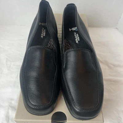 Women’s Hush Puppies Heaven Black Leather NEW Size 8.5 M - Image 1 of 4