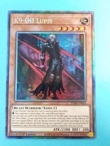 Yugioh Justice Hunters  K9 - 00 Lupis JUSH-EN034 1st Edition Collector's Rare NM - Picture 1 of 2