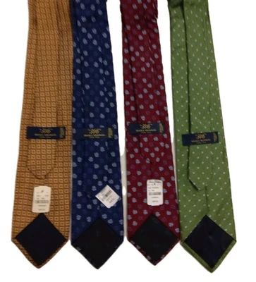 Lote de 8 gravatas de seda listradas geométricas Brooks Brothers 5 novos fabricantes e um 346 - Imagem 1 de 4