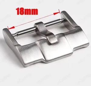 18mm steel watch strap buckle for Tudor Seiko Rolex Casio Omega Swatch Divers - Picture 1 of 4