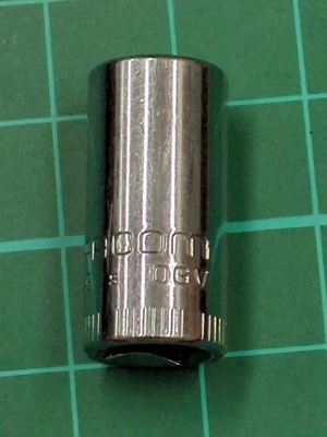 Facom RB.7, 1/4" Drive 12 Point 7mm Shallow Socket OGV France - Image 1 of 4