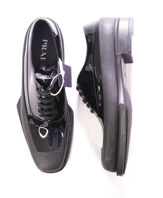 $1320 PRADA — черные кожаные оксфорды с зажимной подошвой смешанных материалов — США 9 (UK8) - Изображение 1 из 4