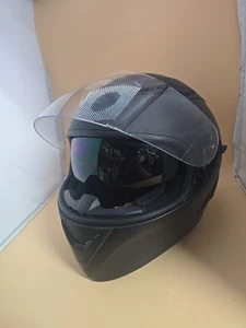 Solaris Z1R Motorcycle Helmet  Modular- Black Large With Fold Down Tinted Lense - Picture 1 of 9