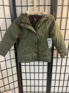 Swiss Tech Winter Parka Jacket. Unisex Kids Sz. Large (10-12) Dark Green - Picture 1 of 11