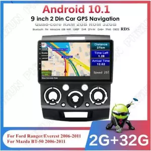 9" Android 10.1 Car Stereo Radio GPS Navi FM RDS For Ford Everest Ranger 2006-11 - Picture 1 of 11