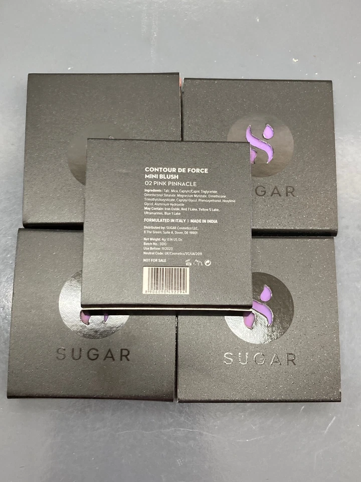 5x Sugar Contour De Force Mini Blush 02 Pináculo Rosa NUEVO + Bolsa Foto 1 de 1