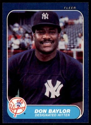 1986 Fleer Don Baylor . New York Yankees #99 - Image 1 of 2