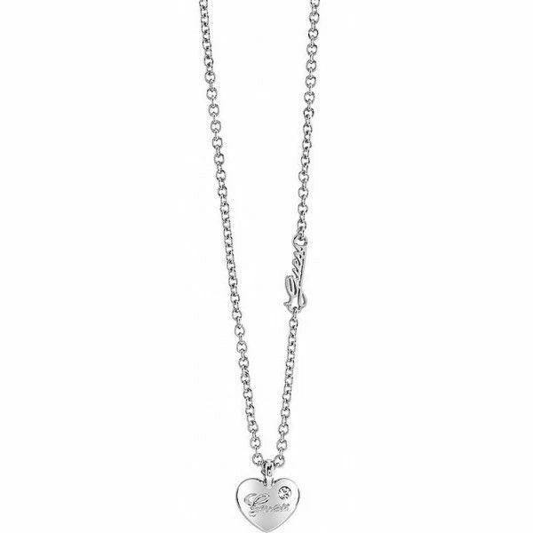 Collana Guess UBN21526 Donna Silver Guess Misura 45 Bigiotteria Nuovo - Immagine 1 di 1