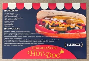 New Postcard 4x6 Illinois Chicago-Style Hot Dog 50 States Famous Recipe Series - Picture 1 of 2