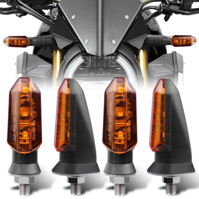 4X Motorcycle Motorbike Indicators LED Blinker Turn Signal Light Amber Universal - image 1 of 4