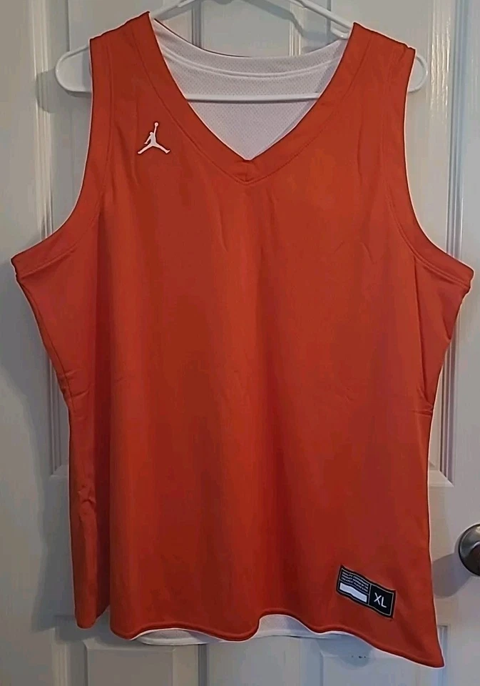 Nike Air Jordan Women’s Size XL Orange Reversible Basketball Jersey AT0536-821