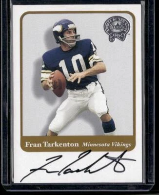 2002 Fleer Throwbacks #NNO Fran Tarkenton Greats of the Game AUTO - Image 1 of 2