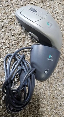 Vintage Logitech Cordless MouseMan Wheel Mouse With Receiver M-RK53 UNTESTED - Image 1 of 4