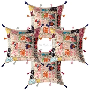 Pillow Cover Handcrafted Ethnic Vintage Decor Car Sofa Cushion Case 42 x 42 cm - Picture 1 of 6