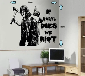 Adesivo/decalcomania arte da parete zombie The Walking Dead/Norman Reedus Daryl Dixon  - Foto 1 di 5