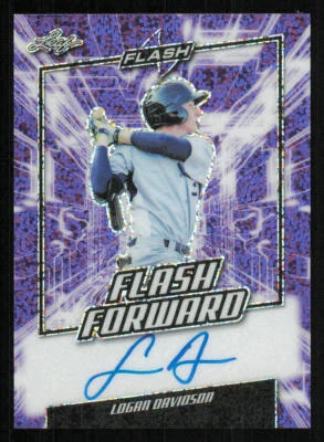2019 Leaf Flash Flash Forward Purple #FFLD1 Logan Davidson /25 - Image 1 of 2