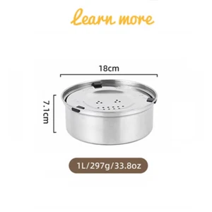 Big Capacity Stainless Steel Dog Floating Bowl, No Spill Anti-Splash Dog Water D - Picture 1 of 7