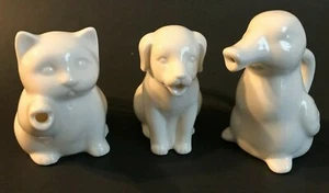 WHITE PORCELAIN ~ MINI FIGURAL ANIMAL CREAM PITCHER ~ YOU CHOOSE ~ 1+ SHIP - Picture 1 of 16