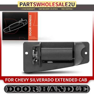 Black Textured Rear Left Exterior Door Handle for Chevrolet Silverado 1500 99-07 - Picture 1 of 8