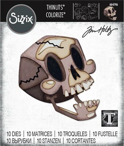 New, Retired Sizzix Thinlits Skelly Colorize 10pc #664746 Retail $34.99 T. Holtz - Picture 1 of 11