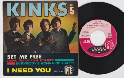 The KINKS * Set Me Free Vol.5 * 1966 French EP * BEAT FREAKBEAT MOD * - Image 1 of 2