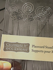 "Celebrate It Occasions" Placecard Stands-Silver 12 pcs