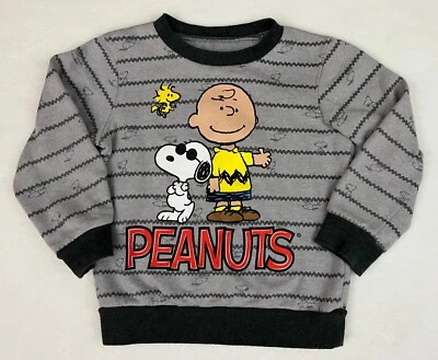 PEANUTS - Sudadera gris Charlie Brown, Snoopy & Woodstock de lana talla 6 Foto 1 de 4