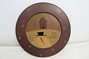 Barbara Lloyd, Snow Place Like Home 9" Plate, Snowman, Holiday Winter Salt Box - Picture 1 of 5